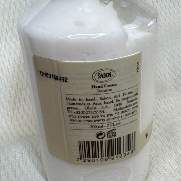 SABON HAND CREAM Delicate Jasmine (7.0 fl oz, 200ml)‎ With Pump - Picture 3 of 8